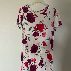 floral & white dress